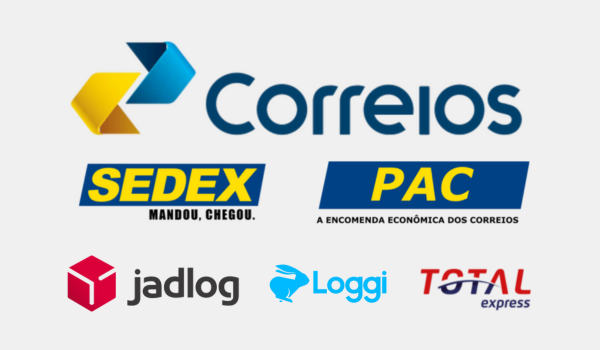 correios, sedex, pac, jadlog, loggi, total express